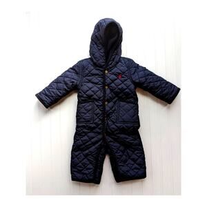 Ralph Lauren Navy Quilted Snowsuit